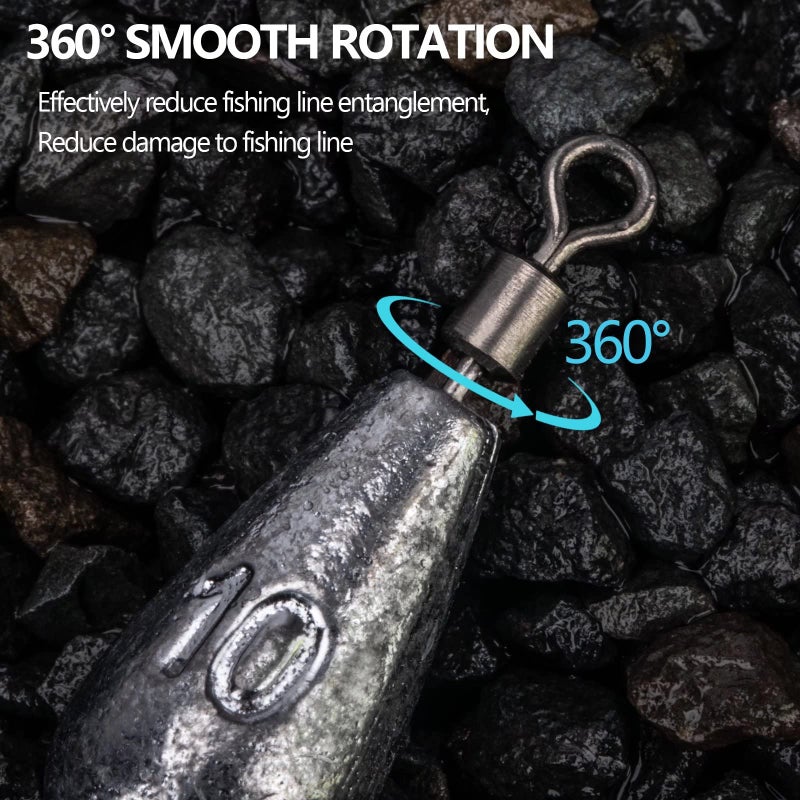 THKFISH Fishing Weights Fishing Sinker Drop Shot Weights Fishing Weights Kit Drop Shot Rig Wacky Hooks Offset Hooks Fishing Tackle D-28pcs-Waterdrop Shape - Image 2